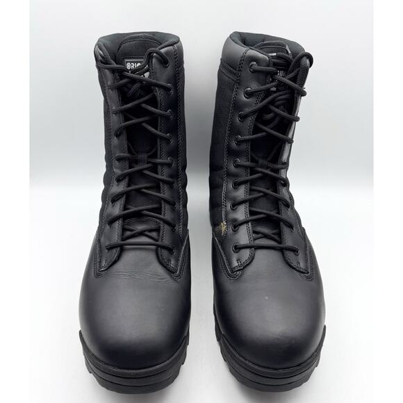 Original SWAT Mens Classic 9\' Lace Up Boots US 16 EU 50 Black Leather EUC main image 11